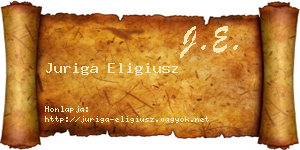 Juriga Eligiusz névjegykártya